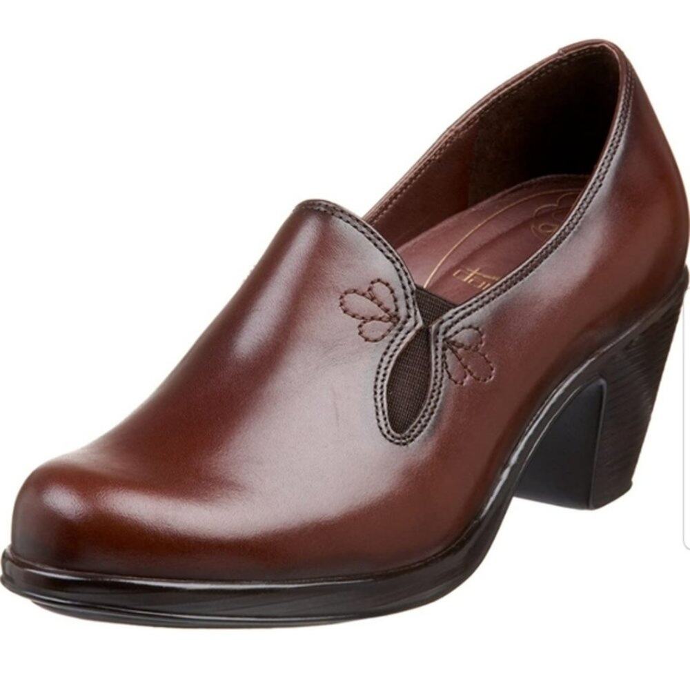Dansko Beth Leather Pump Clog Heels 37 / 7